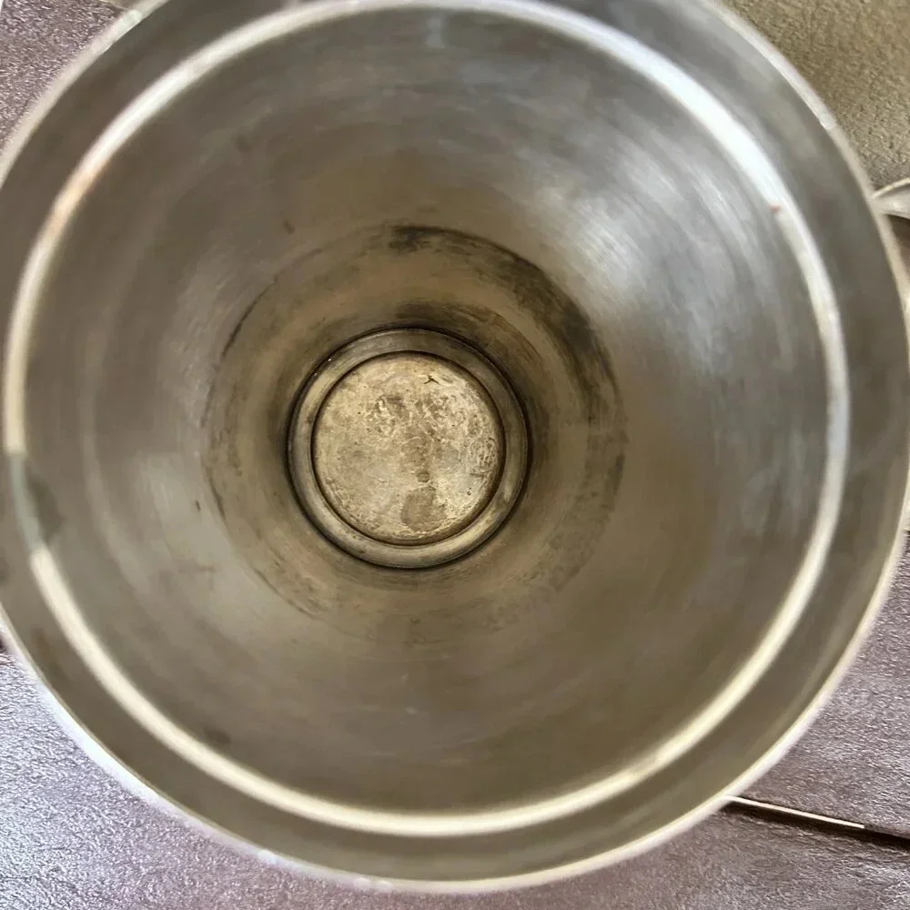 POTTERY BARN Extra Large Silver Tone Cocktail Shaker - 60 ounces